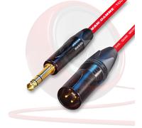 Van Damme & Neutrik STARQUAD Gold Male XLR to 1/4" TRS Jack Cable. Balanced Lead
