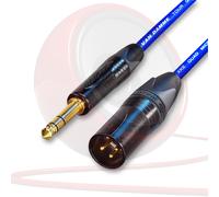 Van Damme & Neutrik STARQUAD Gold Male XLR to 1/4" TRS Jack Cable. Balanced Lead