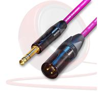 Van Damme & Neutrik STARQUAD Gold Male XLR to 1/4" TRS Jack Cable. Balanced Lead