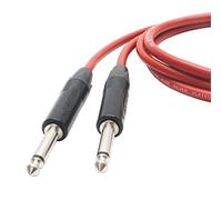 Van Damme PRO Guitar Lead. 1/4 inch Mono Neutrik Straight Jacks 1m, 5m, 10m Cable (1m, Red)