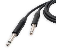 Van Damme PRO Guitar Lead. 1/4 inch Mono Neutrik Straight Jacks 1m, 5m, 10m Cable (20m, Black)