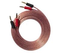 Van Damme Speaker Cable UP-LCOFC Twin 2.5mm Solder Screw Plugs Terminated SINGLE
