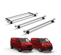 Van Demon 3 Bar Roof Rack for Ford Transit Custom (2013-2023) [Only suitable for GEN1 with Standard (H1) Roof] Steel Roof Bars with Rear Ladder Roller