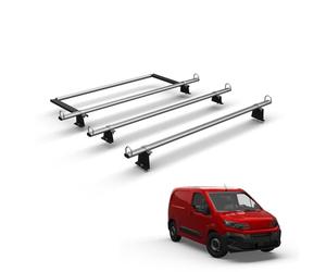 Van Demon 3 Bar Roof Rack for Vauxhall Combo (2018+) Steel Roof Bars with Rear Ladder Roller