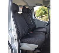 Van Demon Renault Trafic (2001-2014) Tailored Black Seat Covers Airbag Compatible Heavy-Duty Seat Protection Accessories