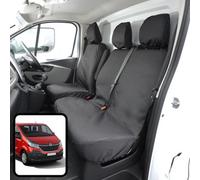 Van Demon Renault Trafic (2014+) (Business Model) Tailored Black Seat Covers Airbag Compatible Heavy-Duty Seat Protection Accessories
