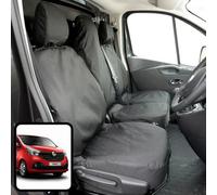 Van Demon Renault Trafic (2014+) (Business Plus Model) Tailored Black Seat Covers Airbag Compatible Heavy-Duty Seat Protection Accessories