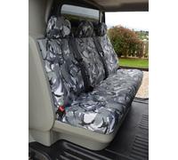 Van Demon Renault Trafic Crew Cab (2001-2014) Tailored Grey Seat Covers Airbag Compatible Heavy-Duty Seat Protection Accessories