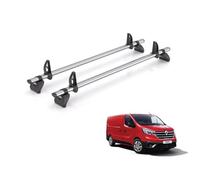Van Demon Rhino Kammbar Fleet 2 Roof Bars for Renault Trafic 2014+ Models Alloy Steel Roof Rack RailsWith Rear Barn Doors