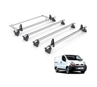 Van Demon Rhino Kammbar Fleet Roof Rack For Renault Trafic 2001-2014 x4 Aluminium Van Roof Bars and Rear Ladder Roller System (Free Loadstops Included)