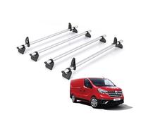 Van Demon Rhino Kammbar Pro 2 Roof Bars Including 4 Loadstops for Renault Trafic 2014+ Models Aluminium Roof Rack RailsWith Rear Barn Doors