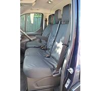 Van Demon Tailored Fit 1+2 Front Row with Armrests and Rear Bench Seat for Chassis Cab Waterproof Black Seat Cover Set VY23094#KIT1