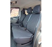Van Demon Tailored Seat Covers for Nissan NV300 Visia (2016-) [Driver Seat + Non-folding Passenger Seat without Under Seat Storage] Airbag Compatible, Heavy-Duty Work Seat Protection Accessories