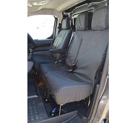 Van Demon Tailored Seat Covers for Peugeot Expert (2016-) [Driver Seat + Double Passenger Seat (Split Base + Worktray)] Airbag Compatible, Heavy-Duty Work Seat Protection Accessories