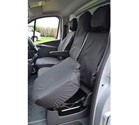 Van Demon Tailored Seat Covers for Vauxhall Vivaro Sportive (2014-2019) [Driver Seat + Double Passenger Seat] Airbag Compatible, Heavy-Duty Work Seat Protection Accessories