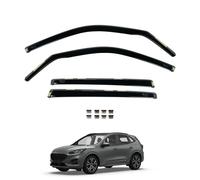 Van Demon Team HEKO Wind Deflectors for Ford Kuga 2019+ Front and Rear Set of Window Deflectors, Accessories Smoked UV & Scratch Resistant Acrylic In-Channel Fitting Air Ventilation & Rain Protection