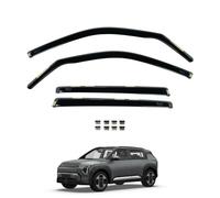 Van Demon Team HEKO Wind Deflectors for Kia EV3 2024+ Front and Rear Set of Window Deflectors, Accessories Smoked UV & Scratch Resistant Acrylic In-Channel Fitting Air Ventilation & Rain Protection