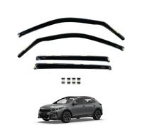 Van Demon Team HEKO Wind Deflectors for Kia Xceed 2019+ Front and Rear Set of Window Deflectors, Accessories Smoked UV & Scratch Resistant Acrylic In-Channel Fitting Air Ventilation & Rain Protection