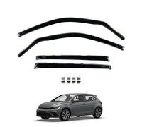 Van Demon Team HEKO Wind Deflectors for VW Polo 2017+ Front and Rear Set of Window Deflectors, Accessories Smoked UV & Scratch Resistant Acrylic In-Channel Fitting Air Ventilation & Rain Protection