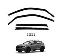 Van Demon Team HEKO Wind Deflectors for VW Taigo 2020+ Front and Rear Set of Window Deflectors, Accessories Smoked UV & Scratch Resistant Acrylic In-Channel Fitting Air Ventilation & Rain Protection