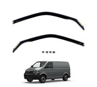 Van Demon Team HEKO Wind Deflectors for VW Transporter 2003-2015 Front Set of Window Deflectors, Accessories Smoked UV & Scratch Resistant Acrylic In-Channel Fitting Air Ventilation & Rain Protection