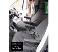 Van Demon Vw Transporter T5 (10-15) Tailored Black Seat Covers Airbag Compatible Heavy-Duty Seat Protection Accessories