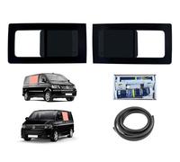 Van Demon Vw Transporter T5 (2003-2015) Lh+Rh Dark Tint Opening Windows Glass Fitting Kit