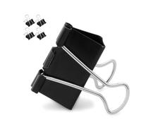 Van Der Linn 25mm Black Bulldog Foldback Clips Metal Paper Binder Grip (5)