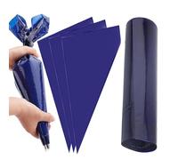 Van Der Linn 50PCS Blue Disposable Professional Strong Cake Decorating Baking Piping Bags (18" (inches))