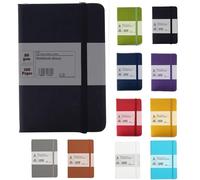 Van Der Linn A5 A6 A7 Notebook Hardback Journal Note Stationery Memo Premium Book (A6, Black)