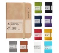 Van Der Linn A5 A6 A7 Notebook Hardback Journal Note Stationery Memo Premium Book (Beige, A7)