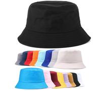 Van Der Linn Adults Cotton Bucket Hat Fishing Fisher Beach Festival Sun Creative (Black)