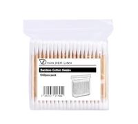 Van Der Linn Bamboo Cotton Buds Multi Purpose Biodegradable Gentle Sustainable Swabs (1000)
