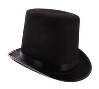 Van Der Linn Black Top Hat 3 Sizes Adult Fancy Dress Magician Mad Hatter Victorian