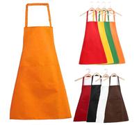 Van Der Linn Chef Apron Adult Professional Unisex Kitchen Bib Baking Catering (Orange)