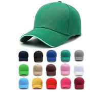 Van Der Linn Classic Unisex, 6 Panel Adjustable Baseball Cap for Men Women (Green)
