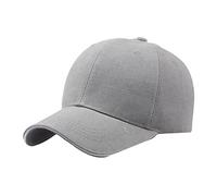 Van Der Linn Classic Unisex, 6 Panel Adjustable Baseball Cap for Men Women (Grey)