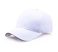 Van Der Linn Classic Unisex, 6 Panel Adjustable Baseball Cap for Men Women (White)