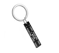 Van Der Linn Gift KeyRing with Velvet Bag, Thank You Keychain Present for Teacher Colleague Boss Family Friend (Style 30 (I Love Fucking You. I mean))