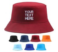 Van Der Linn Personalised Embroidered Cotton Adult Fisherman Bucket Hat Men Women (Yellow)