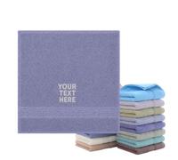 Van Der Linn Personalised Embroidered Custom Name Towels Face Cloth Hand Towel Gift Bathroom (Light Purple (34x34))