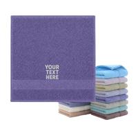 Van Der Linn Personalised Embroidered Custom Name Towels Face Cloth Hand Towel Gift Bathroom (Violet (34x34))