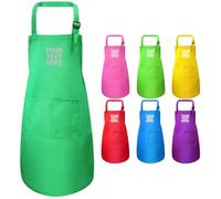 Van Der Linn Personalised Embroidered Junior Adult Adjustable Length Apron Art Cooking Gardening (Green (JUNIOR SIZE M))