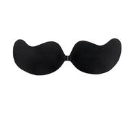 Van Der Linn Push Up Silicone Strapless Reusable Self-Adhesive Front Closure Backless Bra (Black (Size B) 1pair)