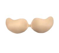 Van Der Linn Push Up Silicone Strapless Reusable Self-Adhesive Front Closure Backless Bra (Nude (Size C) 1pair)