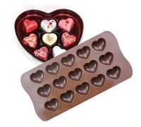 Van Der Linn Silicone 3D Heart Shape Giant Cake Mould Wax MELT Chocolate Baking SOAP (15 Heart Shape)