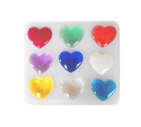 Van Der Linn Silicone 3D Heart Shape Giant Cake Mould Wax MELT Chocolate Baking SOAP (9 Grid Hearts)