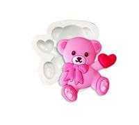 Van Der Linn Silicone 3D Heart Shape Giant Cake Mould Wax MELT Chocolate Baking SOAP (Bear with Heart)