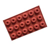 Van Der Linn Silicone Donut Mould Cavity MINI Doughnut Baking Ring PAN Wax Melt (18 Donut Mould)