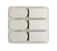 Van Der Linn Silicone Rectangular Oval Round Hand Made Soap Mould Wax Melt Resin Mould (Silicone Oval Rectangle Mould)